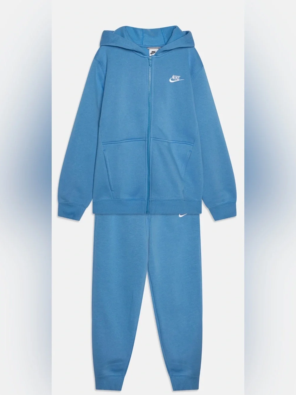 Nike Blue Zip Hoodie and Sweatpants Set